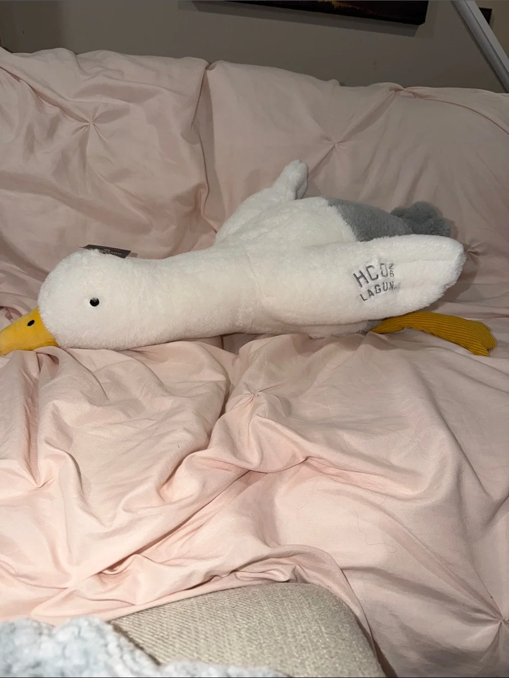 Hollister White & Yellow Plush Seagull